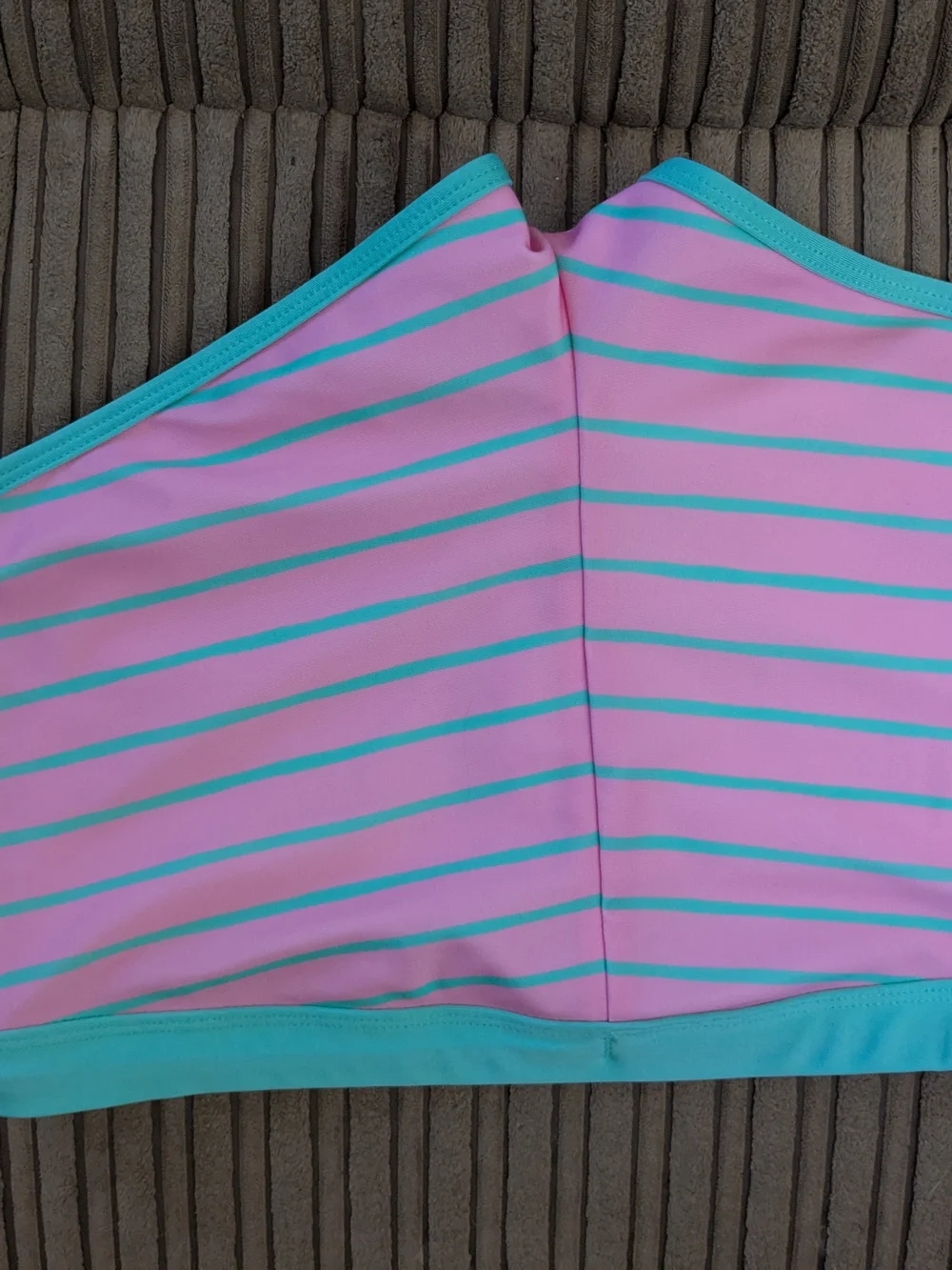 Kids Pink & Teal Tropical Two-Piece Swim Set Of Three- Girls